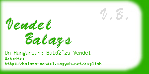 vendel balazs business card